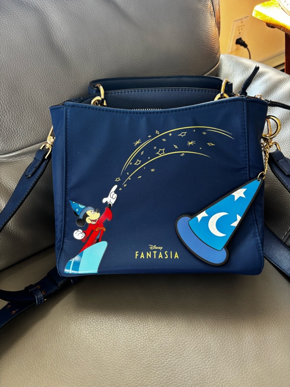 Navy Mickey Sorcerer Crossbody Bag